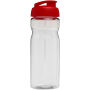 H2O Active® Base 650 ml sportfles met flipcapdeksel - Transparant/Rood