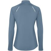 Estambul damessweater met lange mouwen en halve rits - Storm blue - 2XL