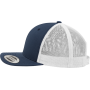Tweekleurige Retro Truckerpet Navy / White One Size
