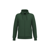 Gerecycled sweater met rits en capuchon uniseks Forest Green XS