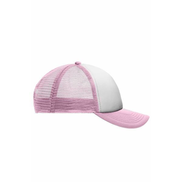 5 Panel Polyester Mesh Cap for Kids white/baby pink one size 5 Panel Polyester Mesh Cap for Kids white/baby pink one size