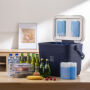 Brisby Koelbox - Frigobox - 22L - Blauw - Tot maximaal 40 uur isolatie - Incl. 4 dikke koelelementen van 450ml - Temperatuur veilige sluiting - Nieuw ontwerp met koelelementen vergrendeld in deksel