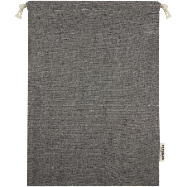 Pheebs geschenktas van 150 g/m² GRS gerecycled katoen, groot, 4 l - Gemêleerd zwart Pheebs geschenktas van 150 g/m² GRS gerecycled katoen, groot, 4 l - Gemêleerd zwart