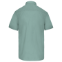 Overhemd in onderhoudsvriendelijk polykatoen-popeline korte mouwen heren Sage 4XL