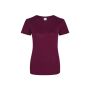 WOMEN'S COOL T, BURGUNDY, M, JUST COOL