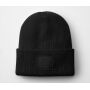 DEEP CUFFED TONAL PATCH BEANIE, BLACK, One size, BEECHFIELD
