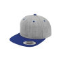 Classic snapbackpet in twee kleuren HEATHER / ROYAL One Size