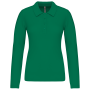 Piqué-damespolo lange mouwen Kelly Green XS Piqué-damespolo lange mouwen Kelly Green XS