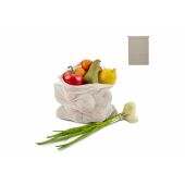 Herbruikbaar groente &amp; fruit zakje OEKO-TEX® katoen ecru 30x40cm - Ecru