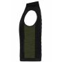 Ladies' Padded Hybrid Vest black/olive melange 4XL