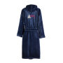 VINGA Louis luxe pluche RPET badjas maat S/M, donkerblauw