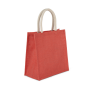 Shopper van jutecanvas - groot model True Coral One Size