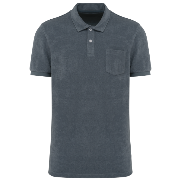 Ecologische badstof herenpolo Mineral Grey XS Ecologische badstof herenpolo Mineral Grey XS