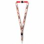 Afneembare polyester keycord met gesublimeerde satijnen overlay