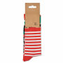 SOC LARGE - Paar kerstsokken L - Wit/rood
