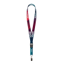 Afneembaar polyester Sublimatie-koord met bulldogclip