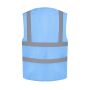 Signalisatie top koel open gaas 2 banden en bretels vest gerecycleerd Sky Blue 3XL Signalisatie top koel open gaas 2 banden en bretels vest gerecycleerd Sky Blue 3XL