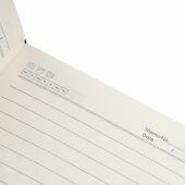 Gerecycled PU-notitieboek (A5) Elian zwart