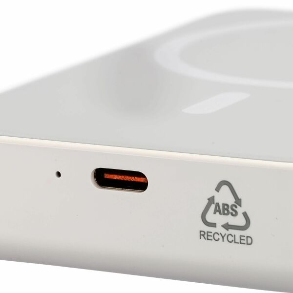 Gerecyclede draadloze oplader powerbank Meno zwart Gerecyclede draadloze oplader powerbank Meno zwart