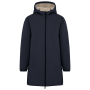 Duurzaam waterdicht uniseks jasje met sherpavoering Navy Blue XXL