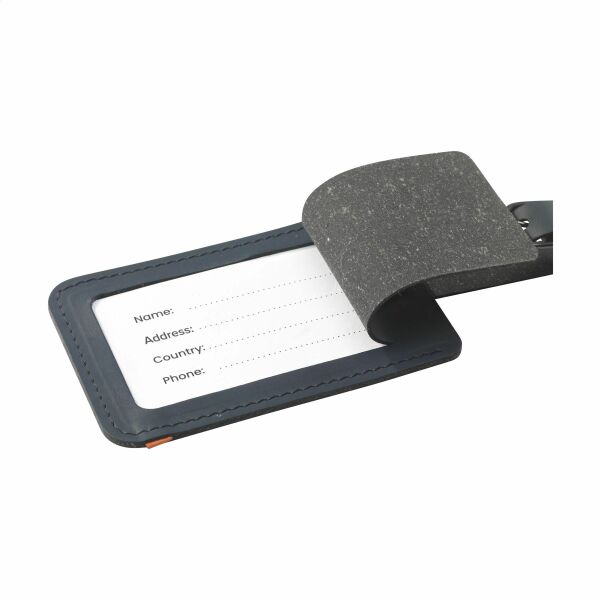 Recycled Leather Luggage Tag Gepäckanhänger - dunkel blau Recycled Leather Luggage Tag Gepäckanhänger - dunkel blau