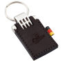 Sleutelhanger P02608F, Kunstleder, Zwart