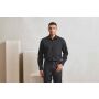 RECYCLIGHT herenoverhemd van popeline met lange mouwen Black S