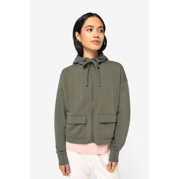 Ecologische sweatvest met capuchon French Terry Black XS Ecologische sweatvest met capuchon French Terry Black XS