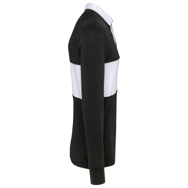 Rugbypolo met lange mouwen Black / White M Rugbypolo met lange mouwen Black / White M