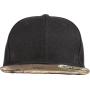 Bronx glitter snapbackpet met platte klep Black / Gold One Size