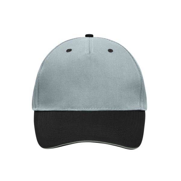 5 Panel Sandwich Cap light grey/black/light grey one size 5 Panel Sandwich Cap light grey/black/light grey one size