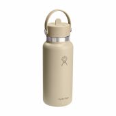 Hydro Flask Wide Mouth with Flex Straw Cap 946 ml waterfles - beige