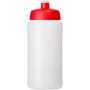 Baseline® Plus grip 500 ml sportfles met sportdeksel - Transparant/Rood