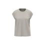 Eco-friendly ladies' sleeveless t-shirt with shoulder pads Ivory XL