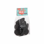Blokzakje met kopkaartje en 150 gram snoep, Transparant/Wit, Muntdrop