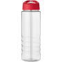 H2O Active® Treble 750 ml sportfles met tuitdeksel - Transparant/Rood