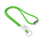 Polyester 2-kleurige koord-lanyard met full color label