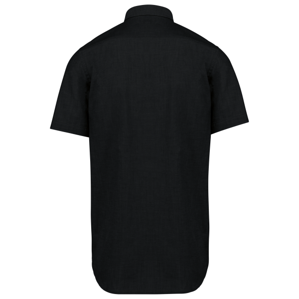 Herren Oxford Kurzarmhemd Black XXL Herren Oxford Kurzarmhemd Black XXL