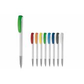 Balpen Deniro metalen tip hardcolour - Wit / Zwart