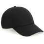 ORGANIC COTTON 6 PANEL CAP, BLACK, One size, BEECHFIELD