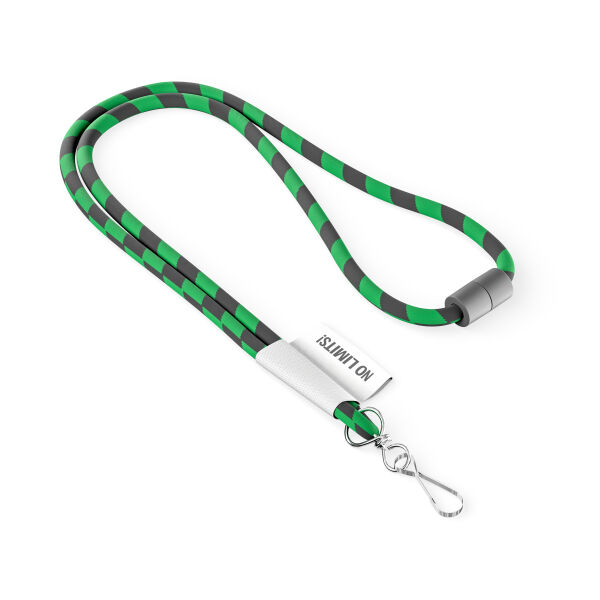 Polyester 2-kleurige koord-lanyard met full color label Polyester 2-kleurige koord-lanyard met full color label