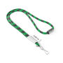 Polyester 2-kleurige koord-lanyard met full color label