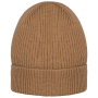 Ecologische uniseks muts van merinoswol Dark camel One Size