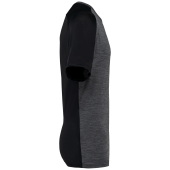 Tweekleurig padel-T-shirt met raglanmouwen voor heren Black / Marl Dark Grey S