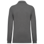 Bio180 piqué herenpolo lange mouwen Grey Heather 4XL