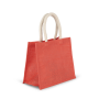 Shopper van jutecanvas - middelgroot model True Coral One Size