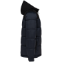 Uniseks Tweekleurige gewatteerde donsjack Navy / Black XXL