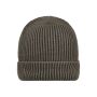 Ribbed Beanie dark-olive/anthracite