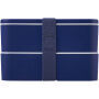 MIYO 700+700 ml dubbellaagse lunchbox - Blauw/Blauw/Blauw