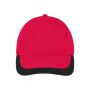5 Panel Sports Cap red/black one size